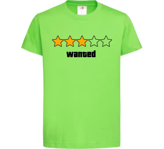 Дитяча футболка Wanted GTA Лаймовий фото