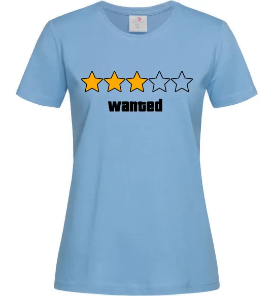 Жіноча футболка Wanted GTA Блакитний фото