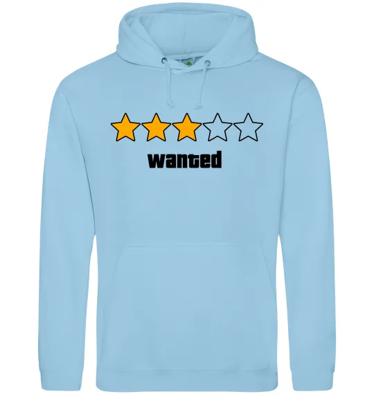 Чоловіча толстовка (худі) Wanted GTA Блакитний фото