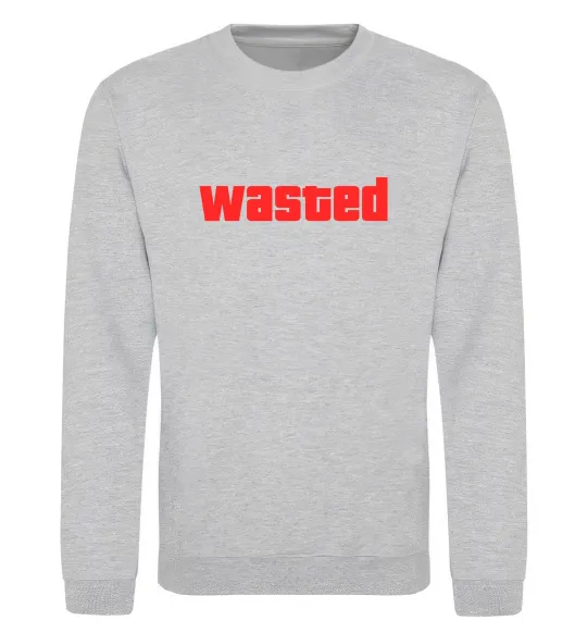 Свитшот Wasted Серый меланж фото