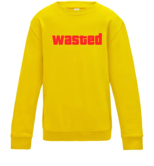 Детский Свитшот Wasted Солнечно желтый фото