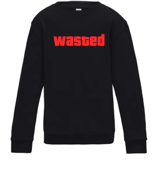 Детский Свитшот Wasted Черный фото