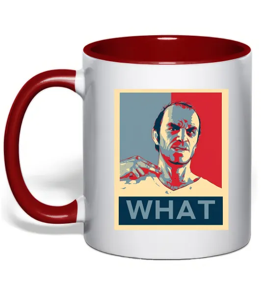 Чашка з кольоровою ручкою GTA 5 What Червоний фото