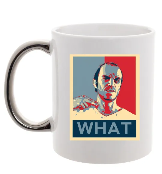 Чашка з кольоровою ручкою GTA 5 What Срібло фото