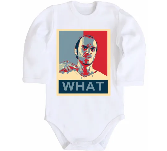 Дитячий бодік GTA 5 What Білий фото