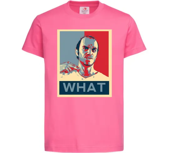 Дитяча футболка GTA 5 What Яскраво-рожевий фото