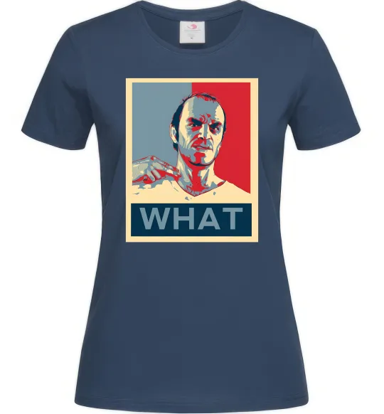 Женская футболка GTA 5 What Темно-синий фото