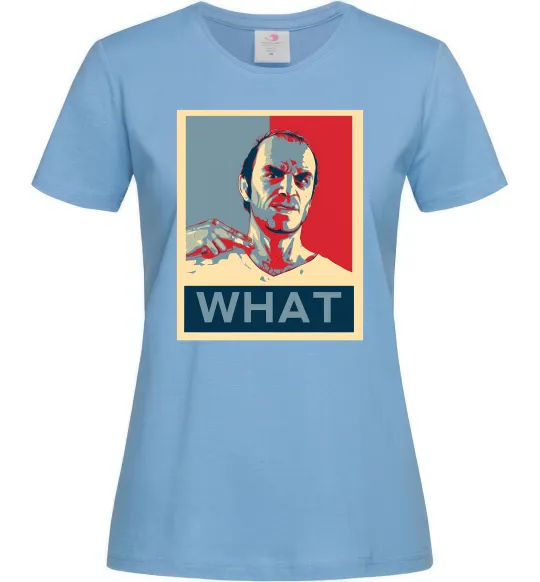 Женская футболка GTA 5 What Голубой фото