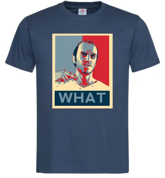 Мужская футболка GTA 5 What Темно-синий фото