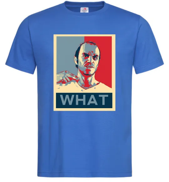 Мужская футболка GTA 5 What Ярко-синий фото