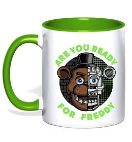 Чашка с цветной ручкой Freddy Are you ready