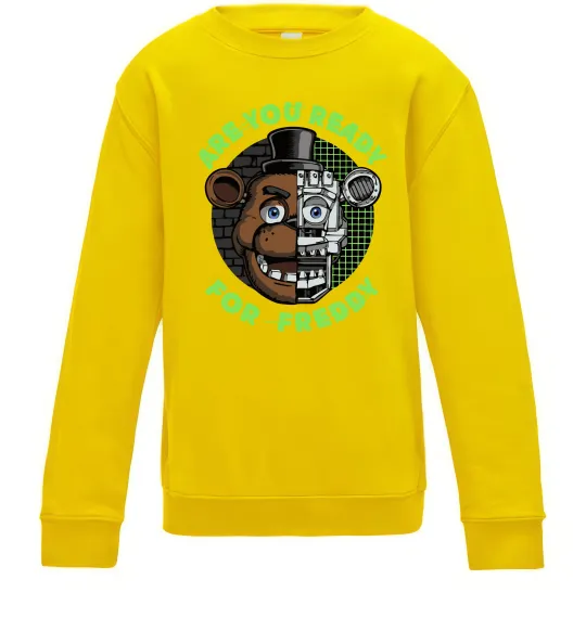 Детский Свитшот Freddy Are you ready Солнечно желтый фото