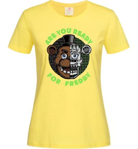 Женская футболка Freddy Are you ready Лимонный фото