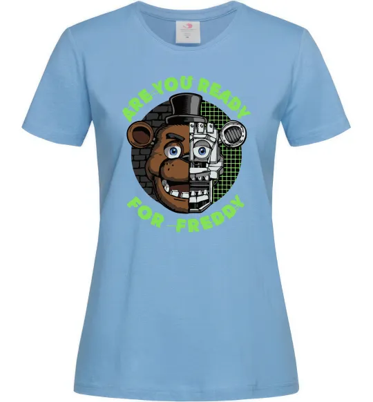 Женская футболка Freddy Are you ready Голубой фото
