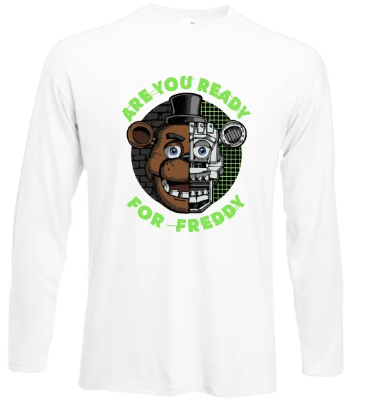Лонгслив Freddy Are you ready Белый фото