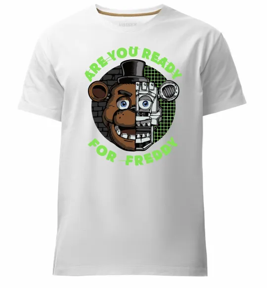 Мужская премиум футболка Freddy Are you ready Белый фото