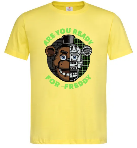 Мужская футболка Freddy Are you ready Лимонный фото