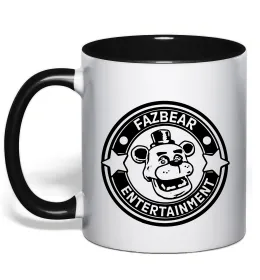 Чашка с цветной ручкой Фредді кістки Черный фото