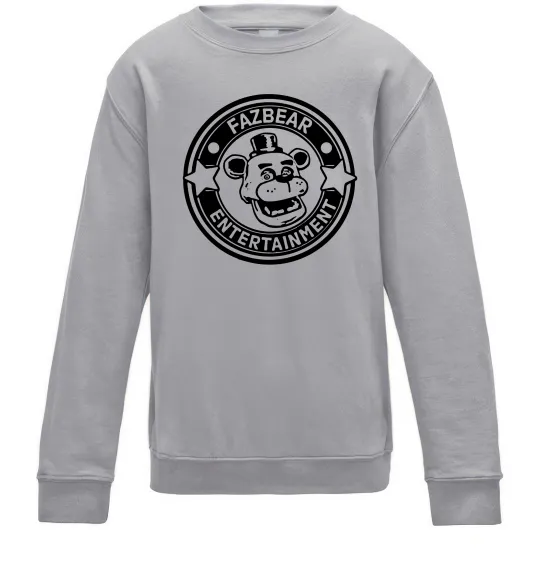 Детский Свитшот Fazbear entertainment Серый меланж фото