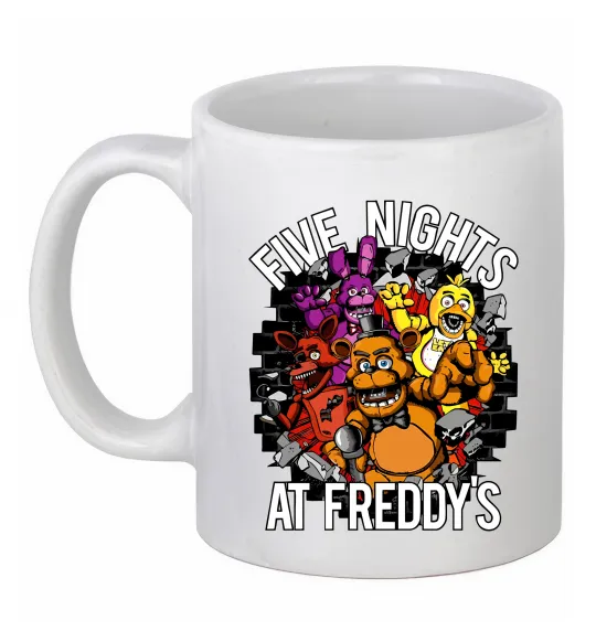 Чашка керамическая Five nights at Freddy Белый фото