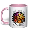 Чашка с цветной ручкой Five nights at Freddy Нежно розовый фото