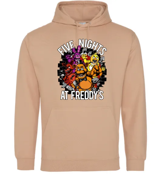 Женская толстовка (худи) Five nights at Freddy Песочный фото
