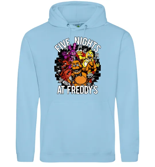 Женская толстовка (худи) Five nights at Freddy Голубой фото