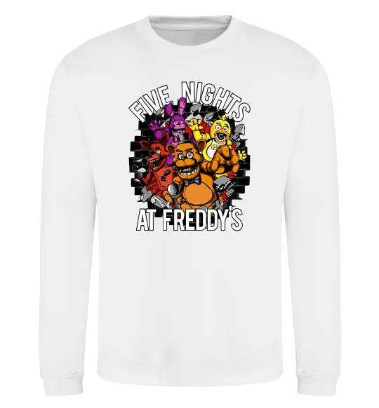 Свитшот Five nights at Freddy Белый фото