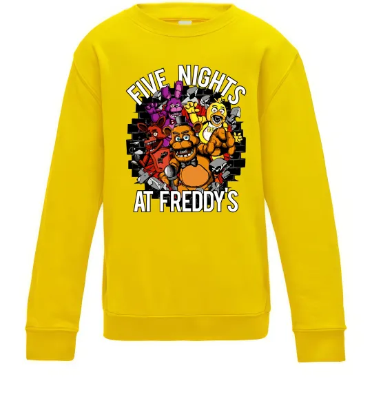 Детский Свитшот Five nights at Freddy Солнечно желтый фото