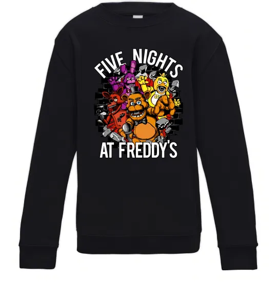 Детский Свитшот Five nights at Freddy Черный фото
