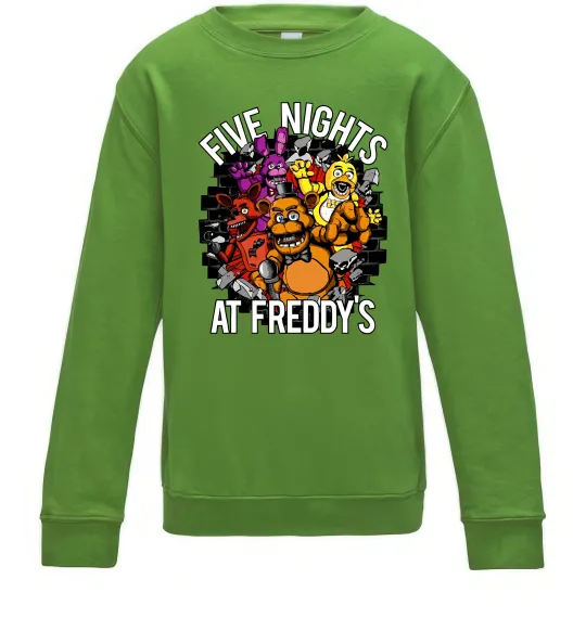 Детский Свитшот Five nights at Freddy Лаймовый фото