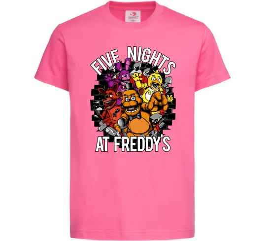 Детская футболка Five nights at Freddy Ярко-розовый фото