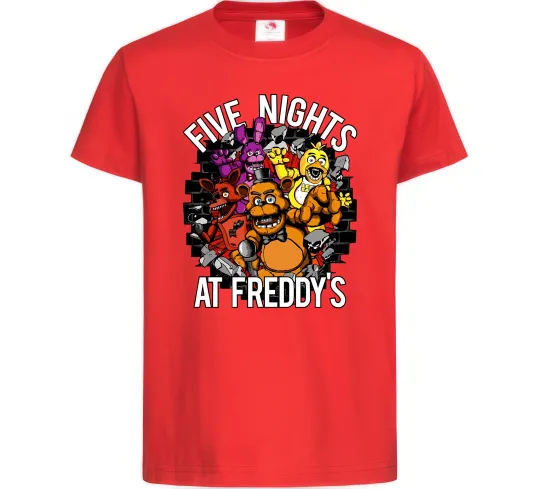 Детская футболка Five nights at Freddy Красный фото