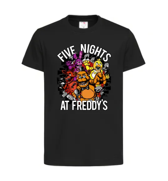 Детская футболка Five nights at Freddy Черный фото
