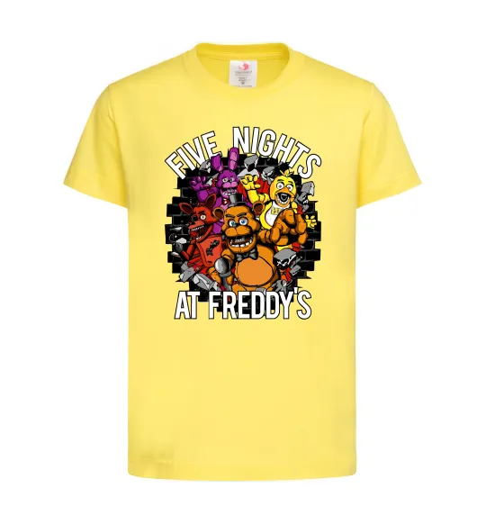 Детская футболка Five nights at Freddy Лимонный фото