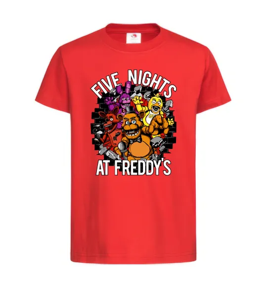 Детская футболка Five nights at Freddy Красный фото
