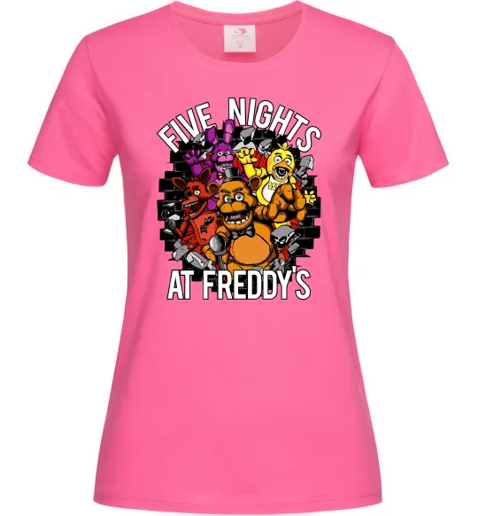 Женская футболка Five nights at Freddy Ярко-розовый фото