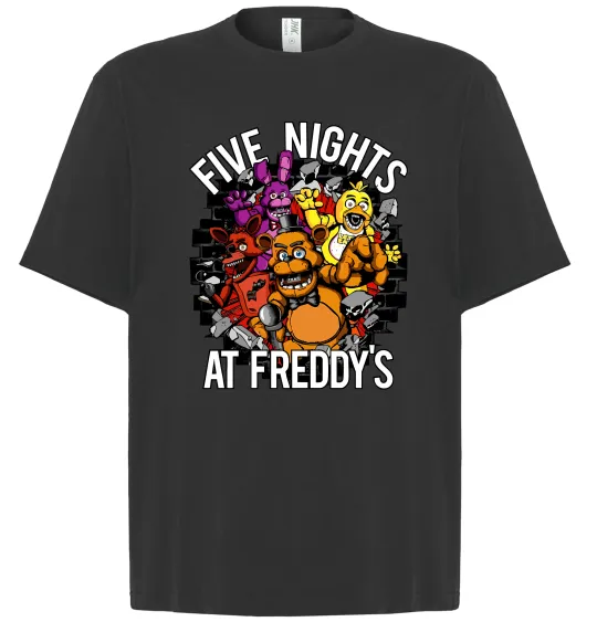 Футболка Оверсайз Five nights at Freddy Черный фото