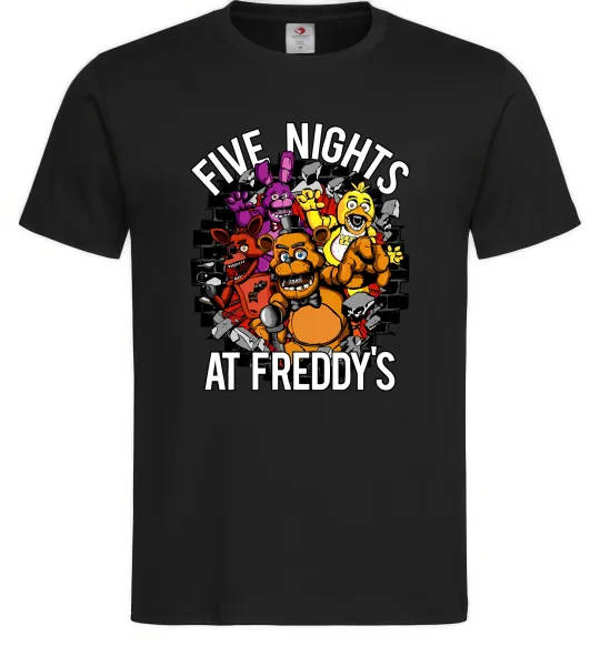 Мужская футболка Five nights at Freddy Черный фото