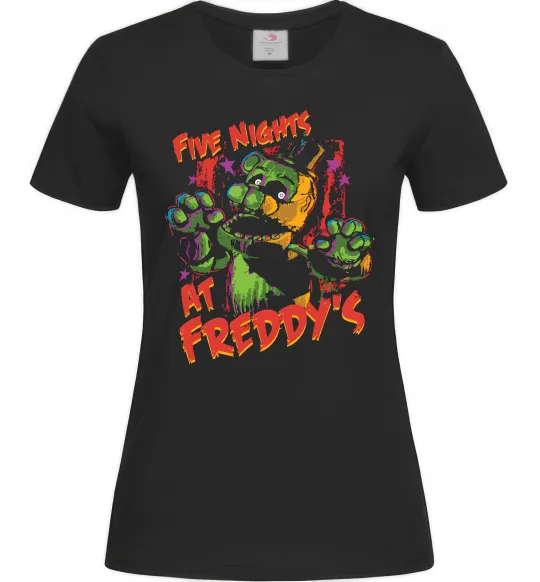 Женская футболка Fnaf bear Черный фото
