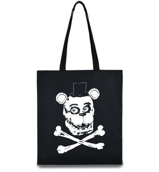 Эко-сумка Фредді кістки Черный фото