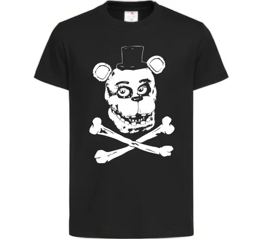 Детская футболка Фредді кістки Черный фото