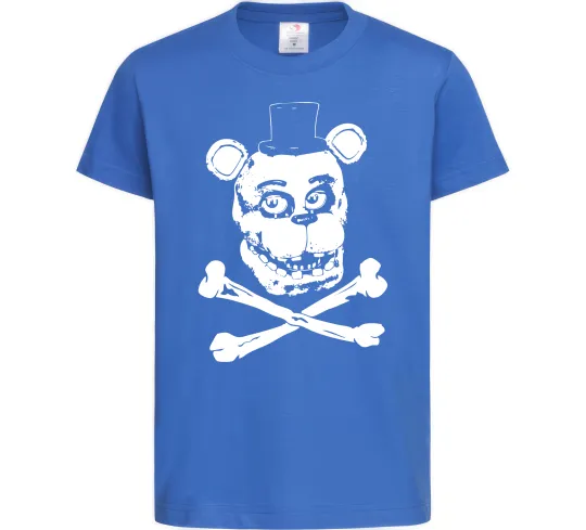 Детская футболка Фредді кістки Ярко-синий фото