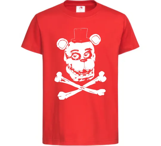 Детская футболка Фредді кістки Красный фото