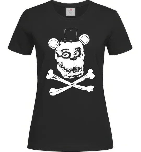 Женская футболка Фредді кістки Черный фото