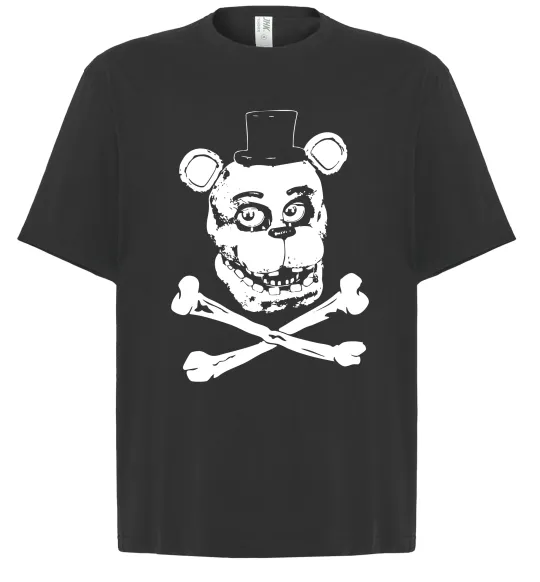 Футболка Оверсайз Фредді кістки Черный фото