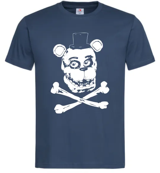Мужская футболка Фредді кістки Темно-синий фото