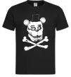 Мужская футболка Фредді кістки Черный фото
