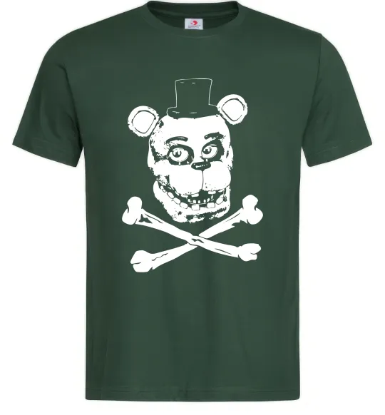 Мужская футболка Фредді кістки Темно-зеленый фото