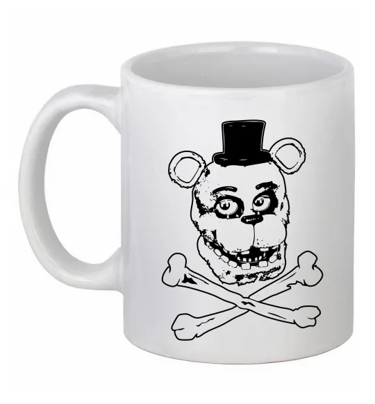 Чашка керамическая Фредді кістки Белый фото